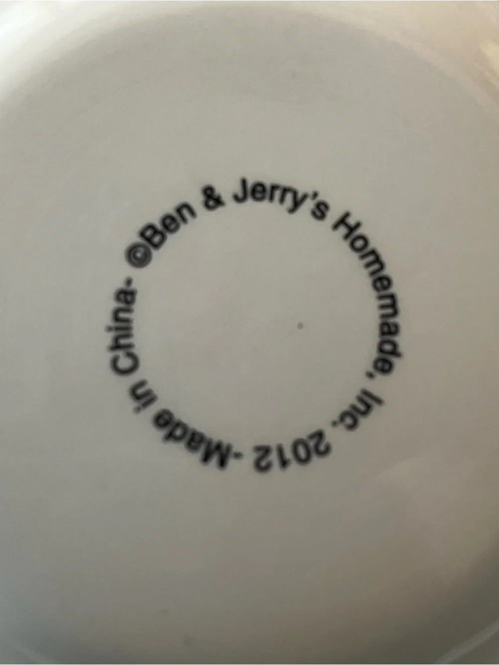 Ben & Jerry’s Ceramic Ice Cream Bowl Cow Print Moo-oo-re! 2012